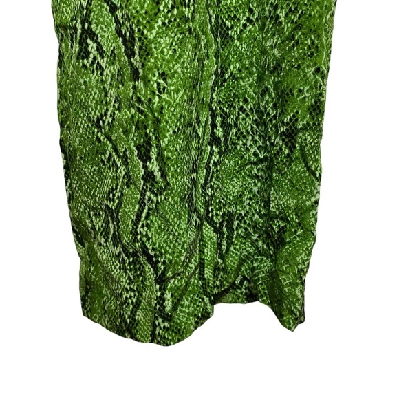 L'Agence Jaelyn Camisole Jumpsuit Silk Green Snakeskin Cropped Wide Leg 2 - Picture 13 of 15
